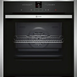 Neff B47CR32N0B Slide and Hide EcoClean Single Electric Oven, Stainless Steel